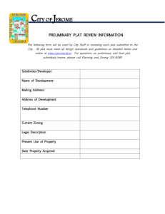 Preliminary Plat Review Application - Word