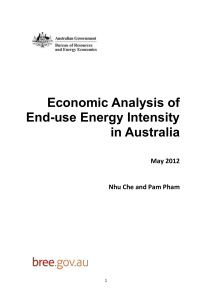 Trends in energy intensity indicators