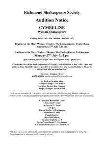 CYMBELINE - Richmond Shakespeare Society
