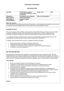 Role Profile - Draft - University of Greenwich