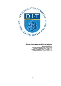 3 Progression Regulations - Dublin Institute of Technology