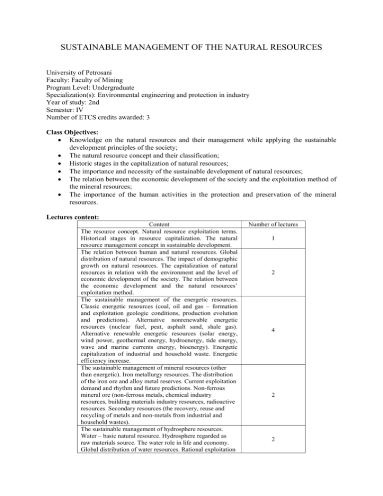 natural resource management research proposal