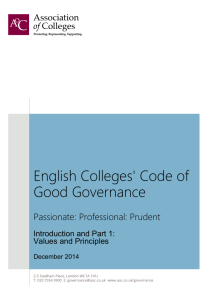 English Colleges` Code of Good Governance part 1