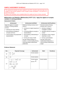 91577 Sample Assessment Schedule