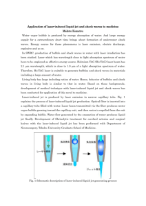 Application of laser-induced liquid jet and shock waves to medicine