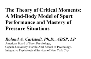 The Theory of Critical Moments - American Board of Sport Psychology