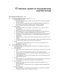 17 PROTISTS: ADVENT OF THE EUKARYOTES