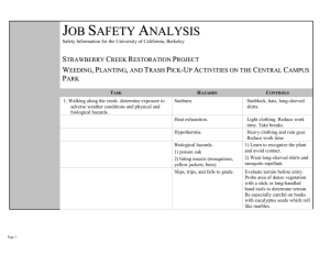 Job Safety Analysis - Strawberry Creek