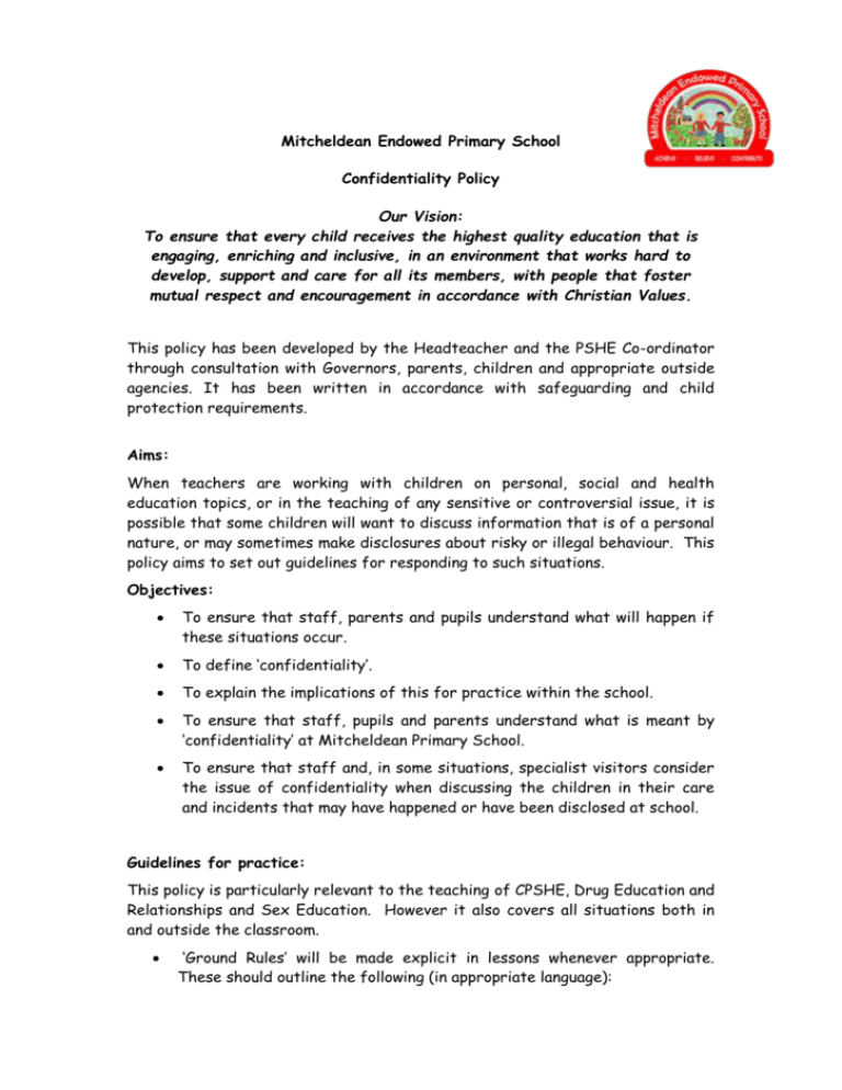 confidentiality-policy-2014-mitcheldean-primary-school