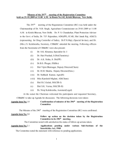 Agenda item No.2.3 - Central Insecticides Board and Registration