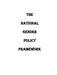 Draft National Gender Policy Framework for Mauritius