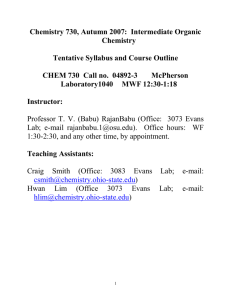 Syllabus Chem 730-2007 overhead