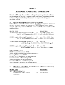 praxis ii requirements for tennessee licensure 2007-2008