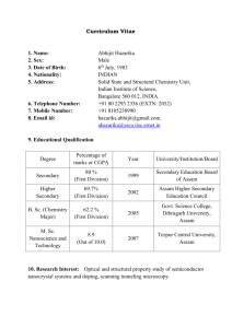 Curriculum Vitae - Bangalore INDIA NANO