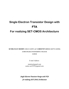 “SINGLE ELECTRON TRANSISTOR DESIGN WITH FAULT