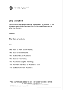 Variation of Intergovernment Agrement in relation to the