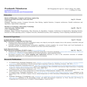 Prashanth`s short resume DOC - Department of Computer Science