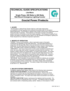 Lock-In Specification - Crucial Power Products