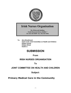 Report on Primary Medical Care in the Community