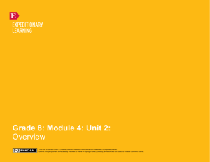 Grade 8 ELA Module 4, Unit 2 Overview