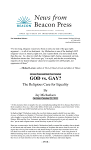 Press kit for God vs. Gay?