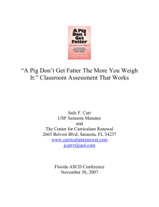 Clarifying the Context for Classroom Assessment