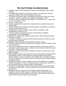 The Top Things You Need to Know for the Chemistry SOL