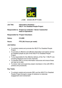 BLF Information Assistant Job Description