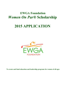 "Women On Par®" Scholarship Application Form