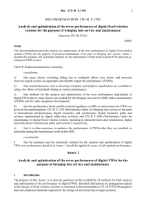 draft NEW RECOMMENDATION ITU-R F.1705