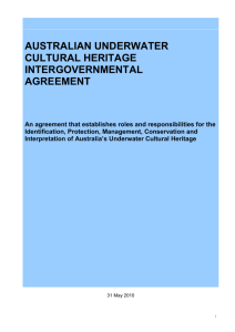 australian underwater cultural heritage intergovernmental agreement