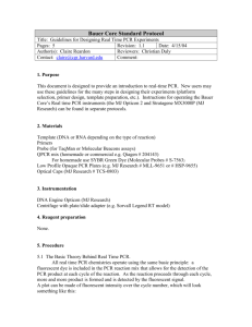 Designing Real Time PCR Experiments
