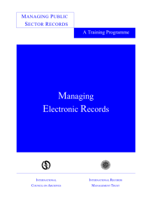 Managing Electronic Records - International Records Management