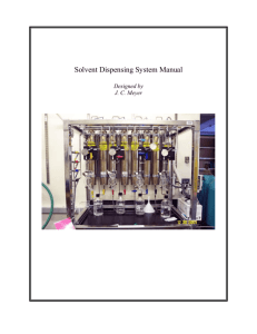 Solvent Dispensing System Manual
