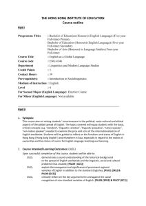Course Outline Template - The Hong Kong Institute of Education
