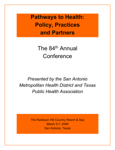 Copy of Conference Program including Public Health Presentation