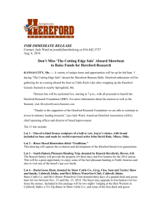 for immediate release - American Hereford Association