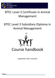 BTEC First Certificate in Applied Science