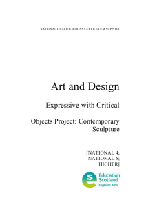 Art and Design: Expressive with Critical: Objects Project