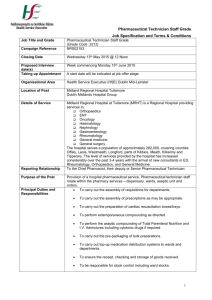 Job Specification and Terms and Conditions