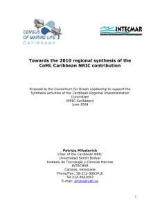 Towards the 2010 regional synthesis of the CoML Caribbean NRIC