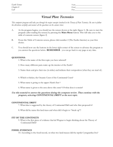 plate tectonics