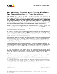 Press Release - Axis Communications