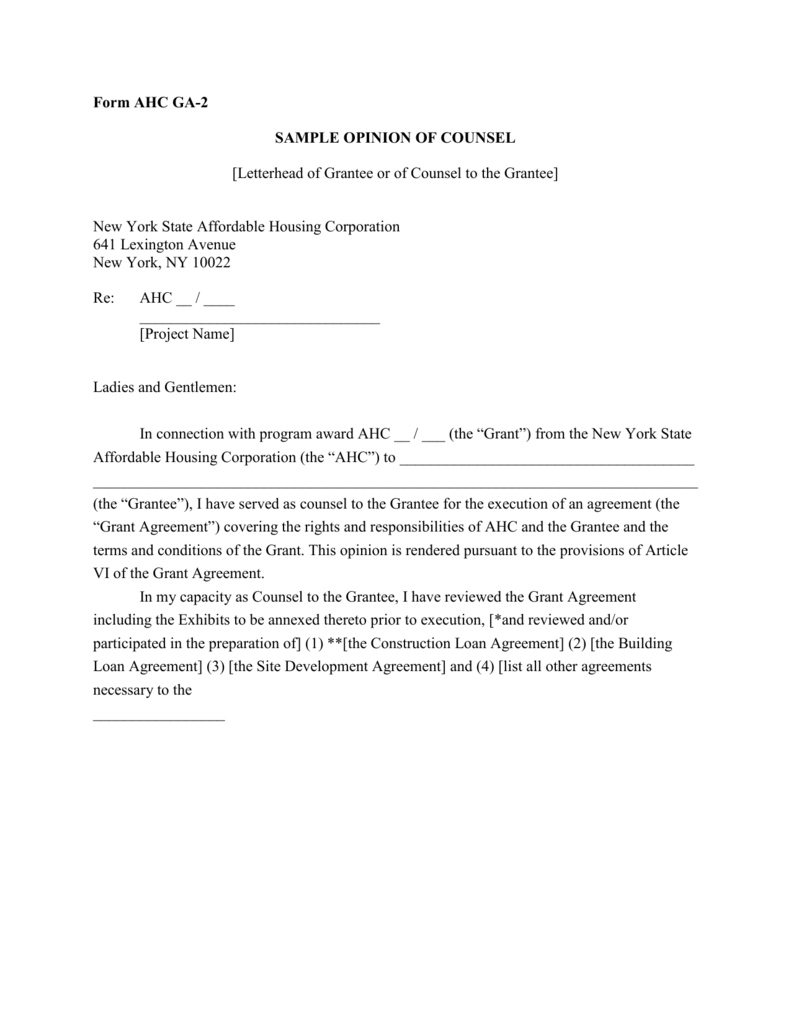 opinion letter template