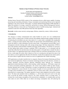 Solution to Open Problems in Wireless Sensor Networks Tanzila