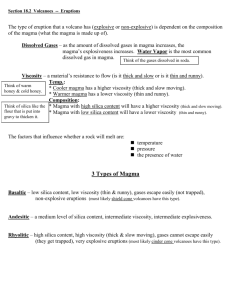 18.2 Volcano Eruption notes