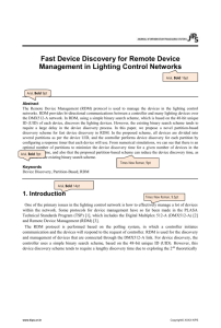 Fast Device Discovery for Remote Device Management in Lighting