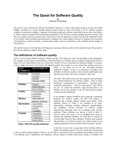 The Quest for Software Quality