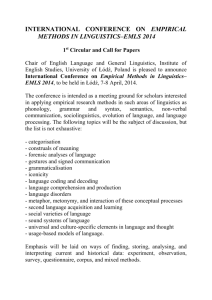 International Conference on Empirical Methods in Language Studies