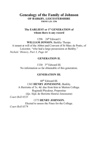Genealogy of the Family of Johnson